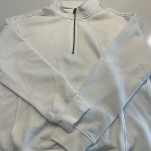 Express Men's White Zip-Up Sweater